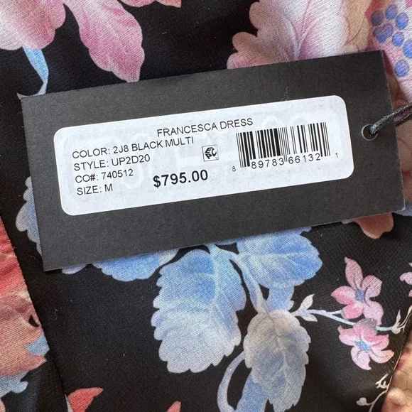 NWT Emanuel Ungaro Francesca floral ruched mini dress size M - Picture 6 of 6